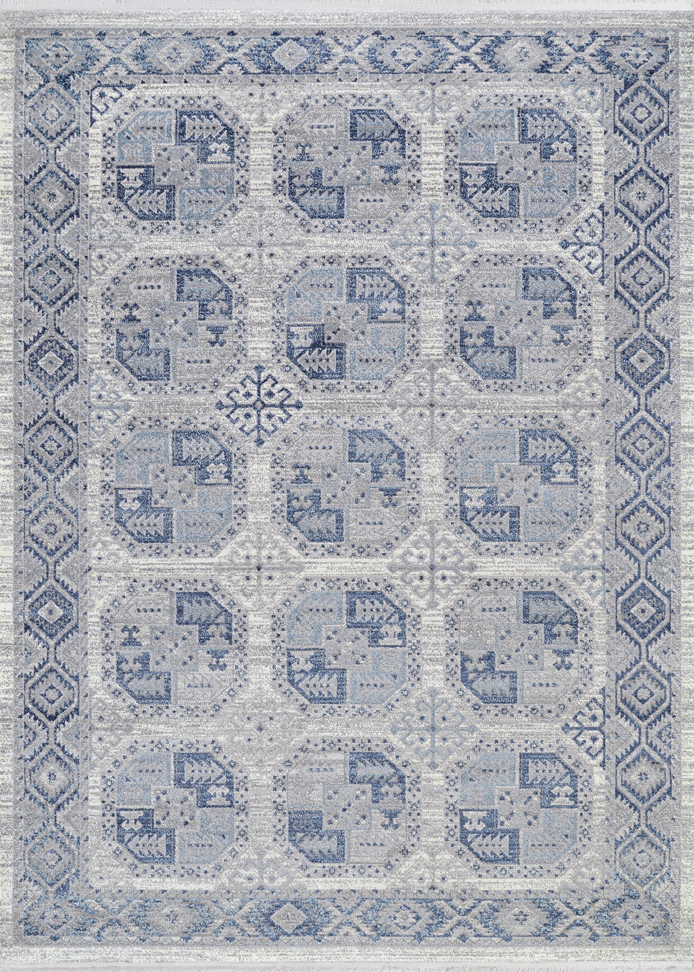 Couristan Marblehead Bokhara Blue-Grey Rug 9' x 13'