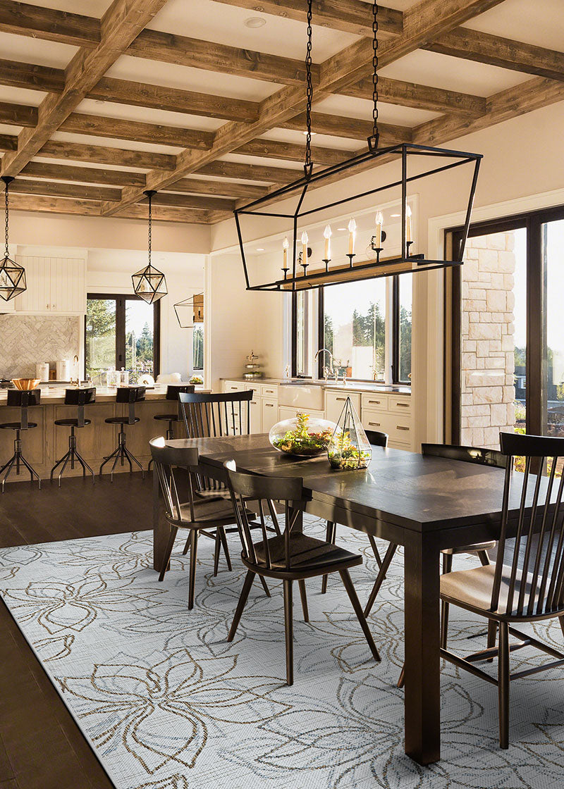 Couristan Charm Botanical Sand-Twig Rug 7'10" x 10'9"