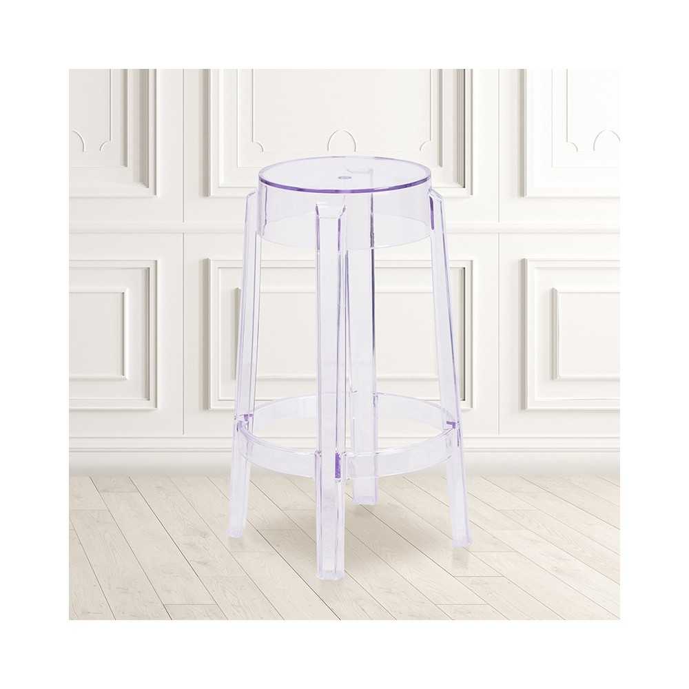 25.75'' High Transparent Counter Height Stool