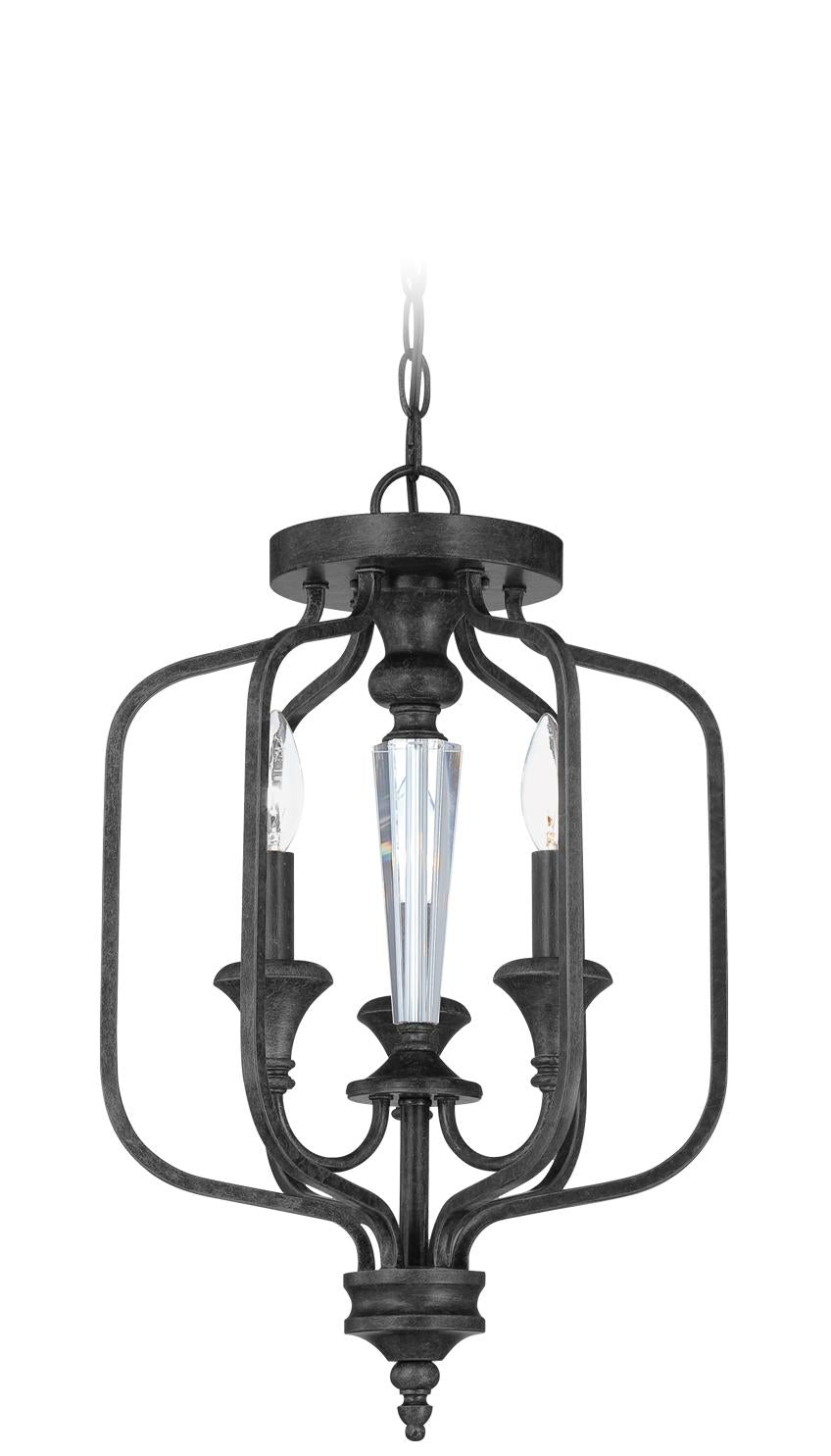 Boulevard 3 Light Convertible Semi Flush/Pendant in Mocha Bronze/Silver Accents