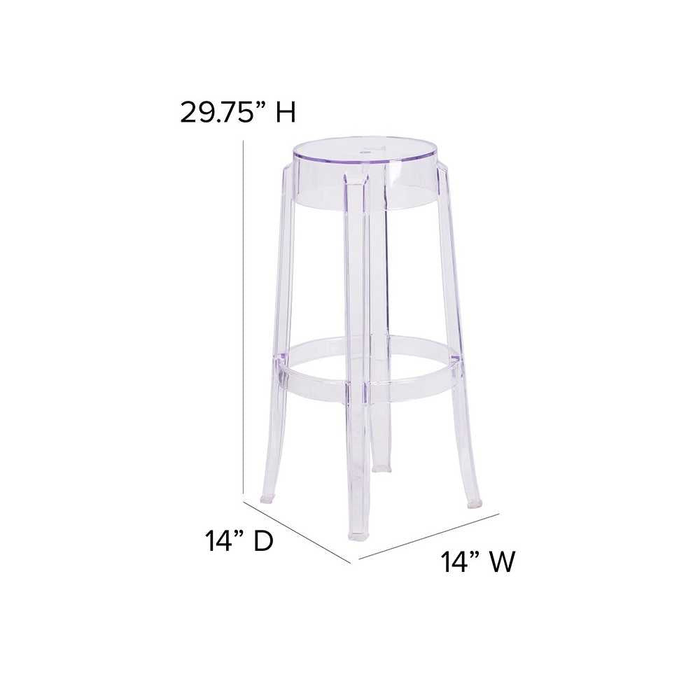 29.75'' High Transparent Barstool