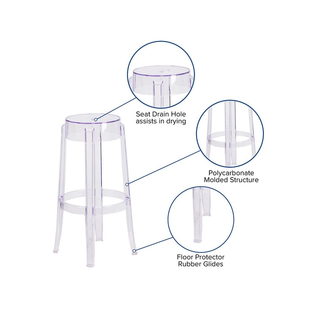 29.75'' High Transparent Barstool