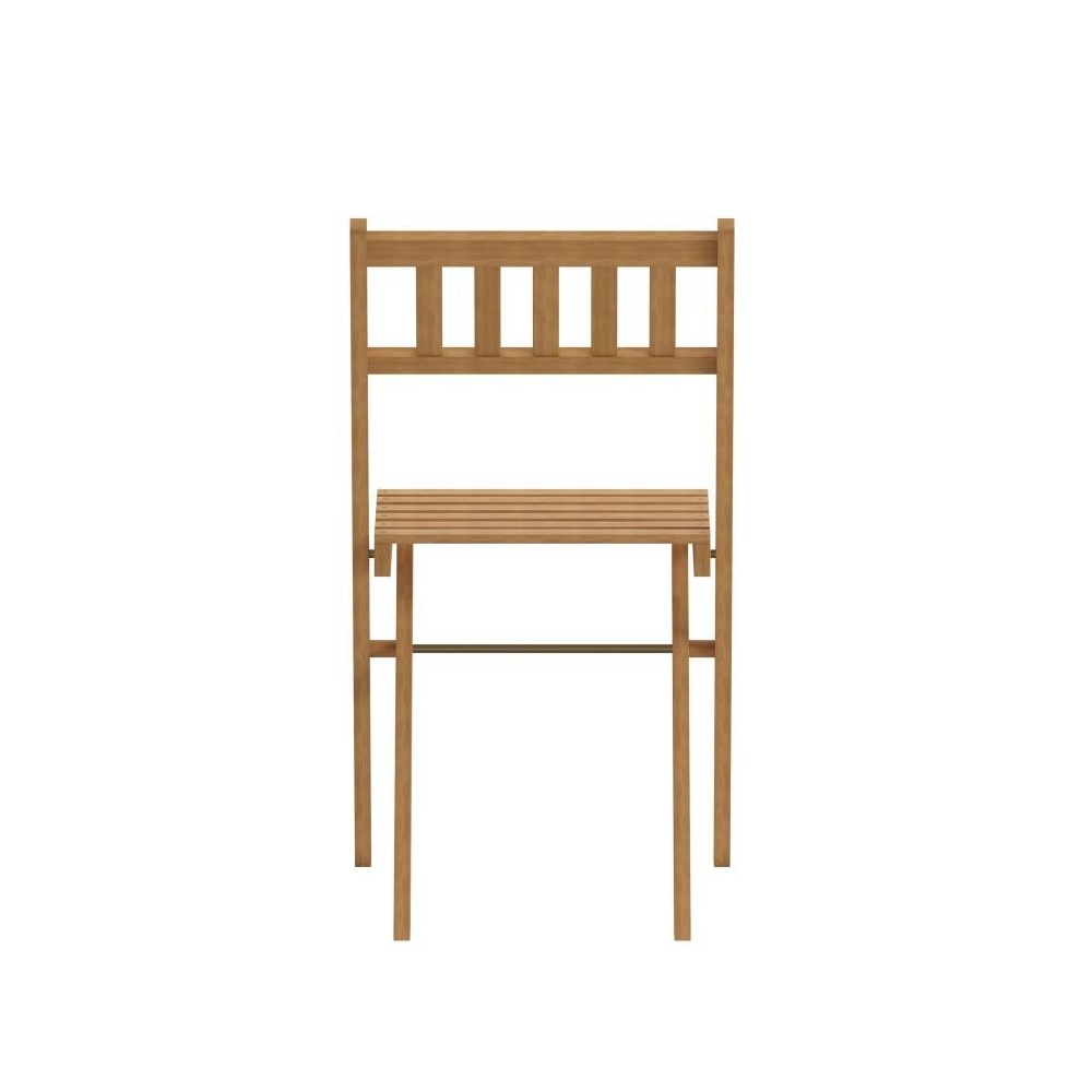 2PK Natural Acacia Wood Chairs