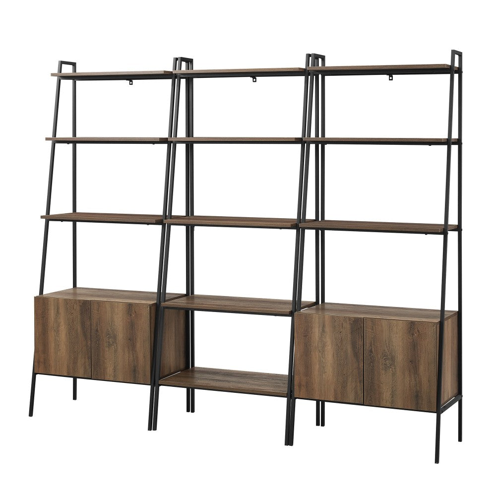 3-Piece Bookcase Set - Rustic Oak