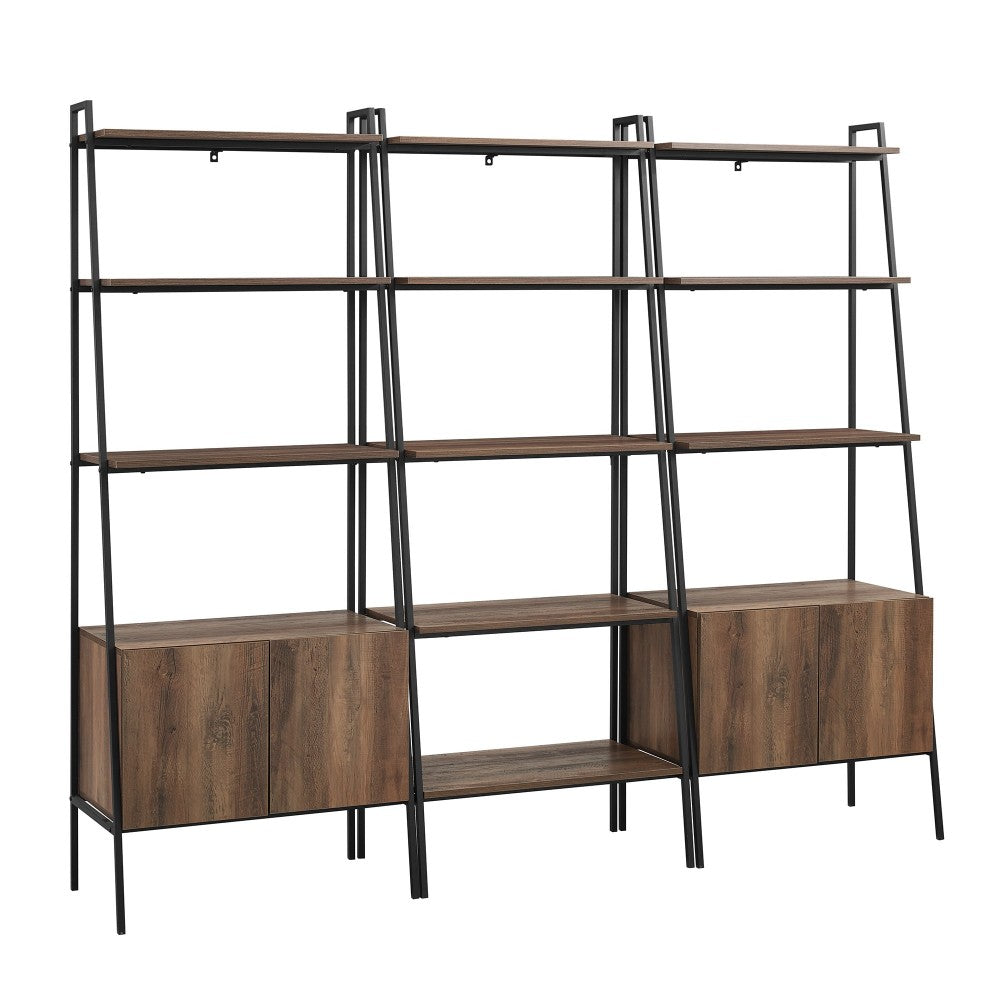 3-Piece Bookcase Set - Rustic Oak