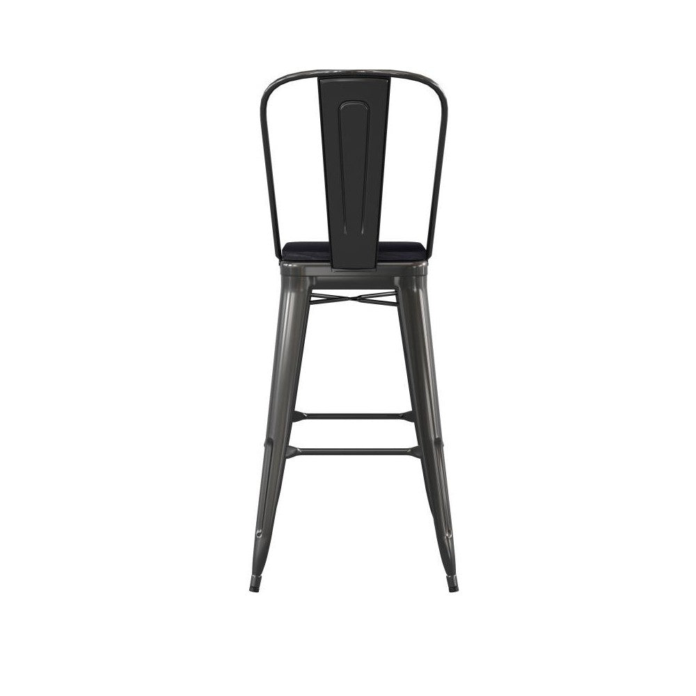 30" Black Stool-Black Seat