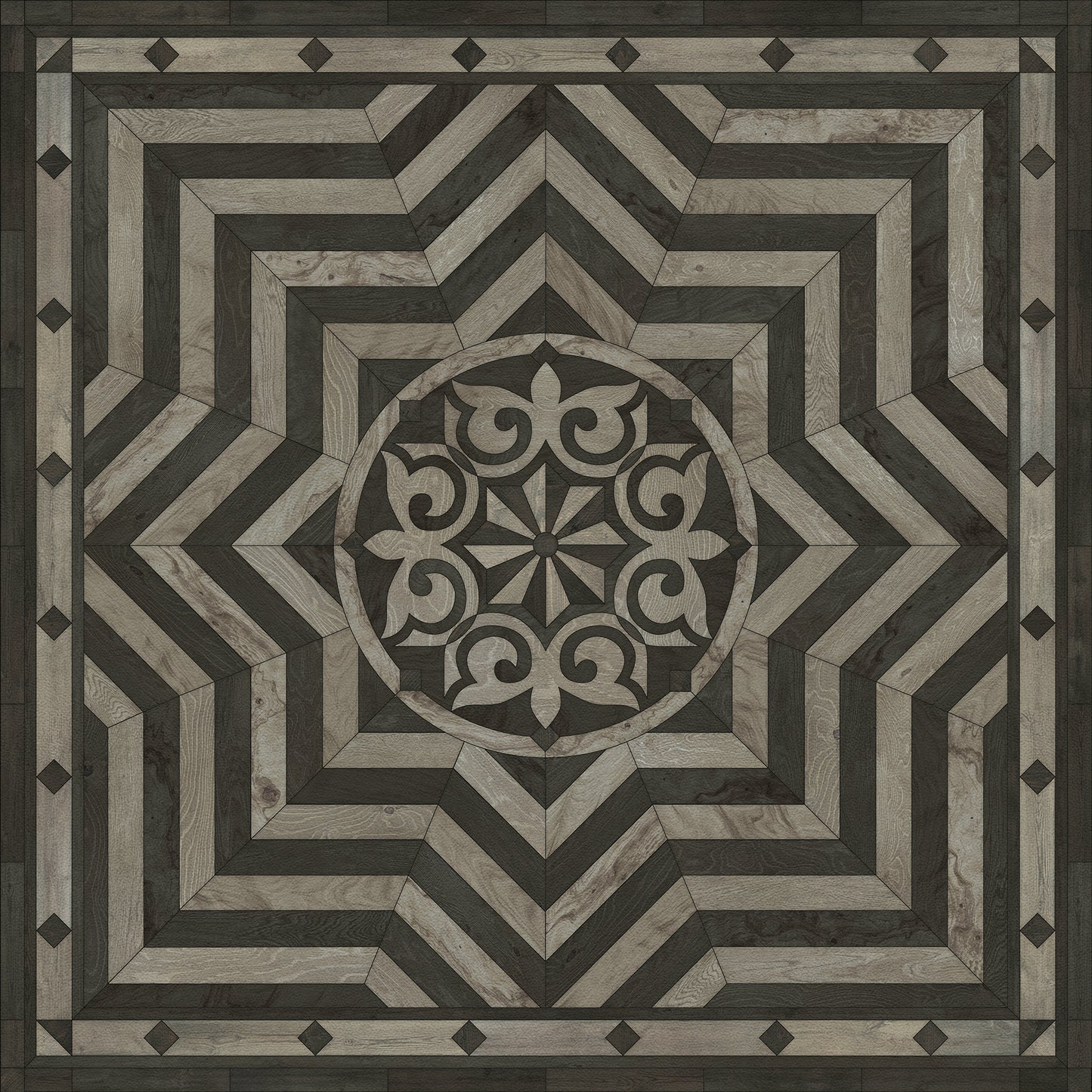 Artisanry - Caledonian - Expect a Masterpiece 36x36 Vintage Vinyl Floorcloth