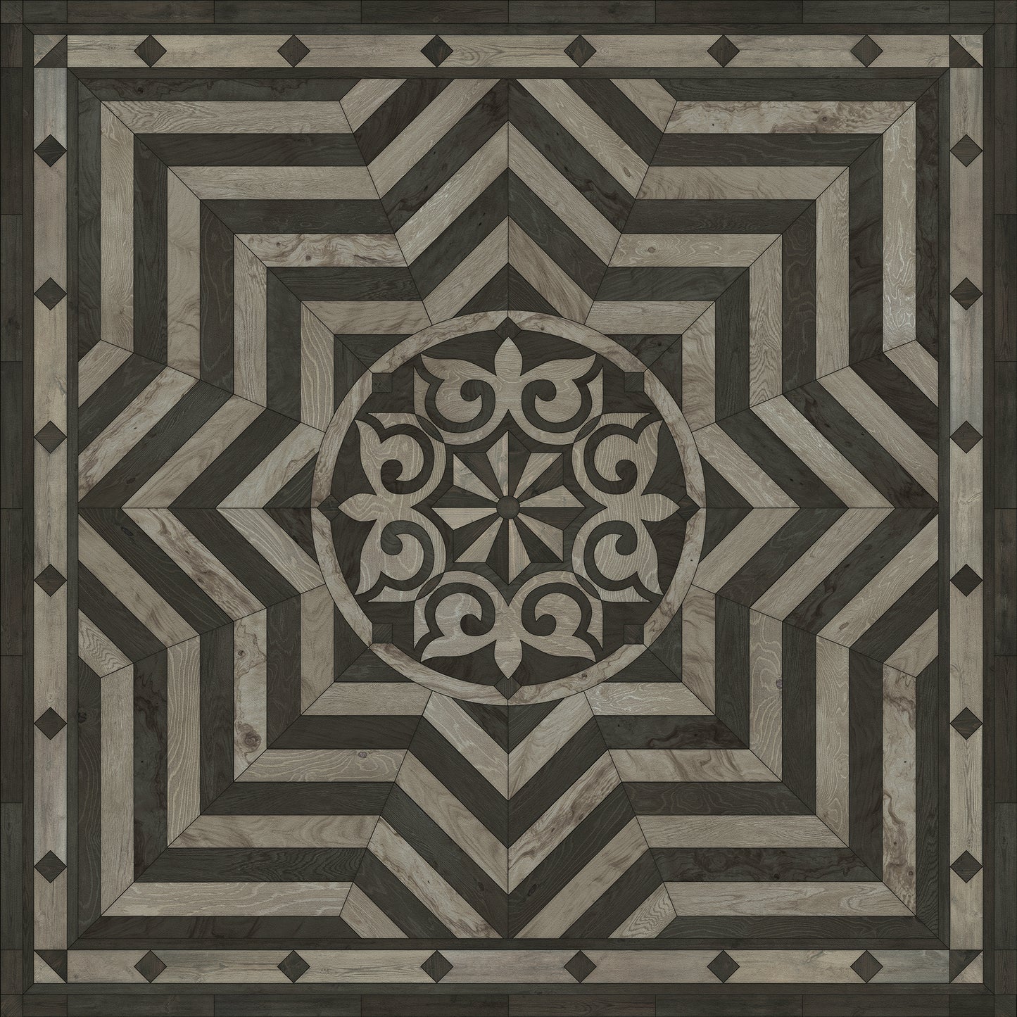 Artisanry - Caledonian - Expect a Masterpiece 72x72 Vintage Vinyl Floorcloth