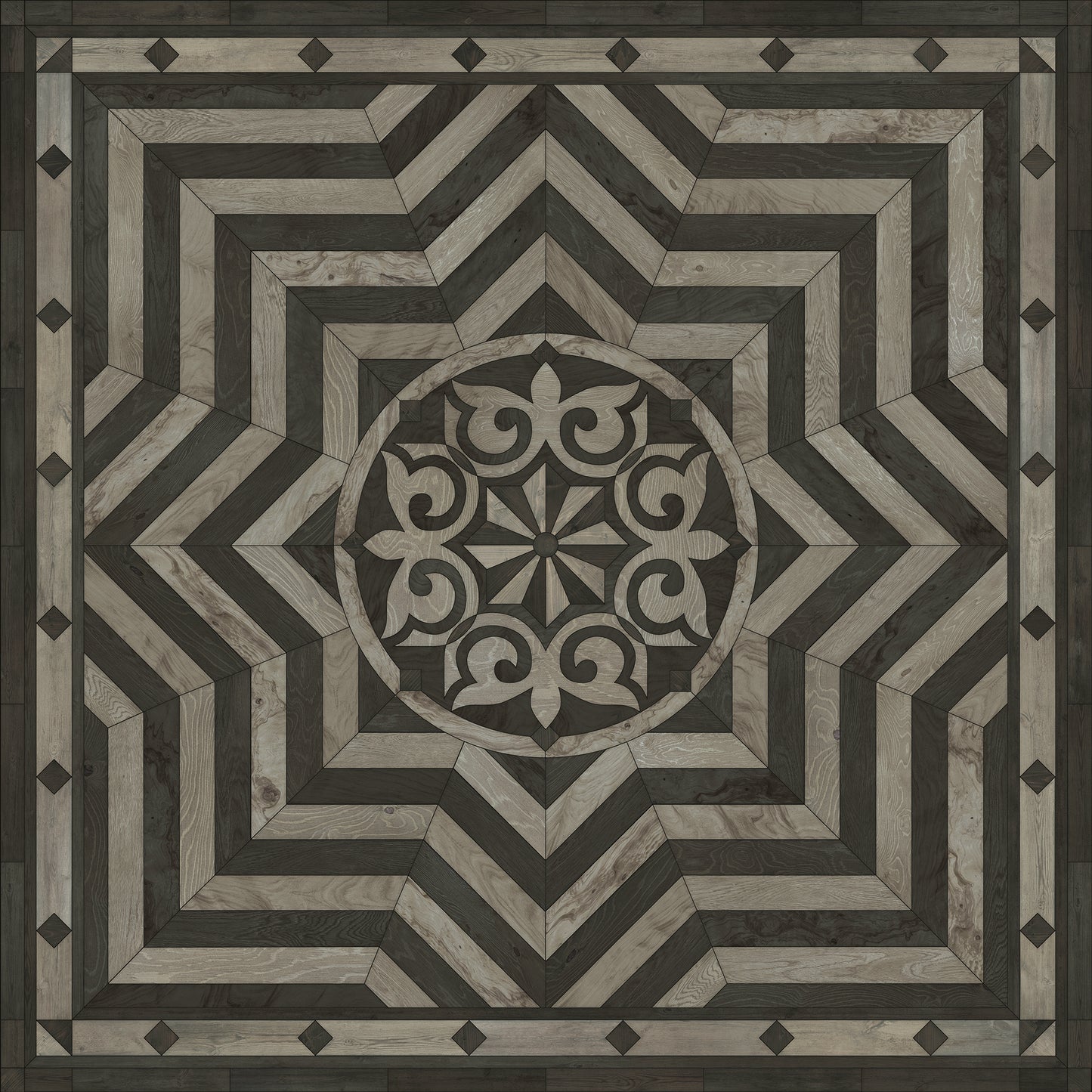 Artisanry - Caledonian - Expect a Masterpiece 96x96 Vintage Vinyl Floorcloth