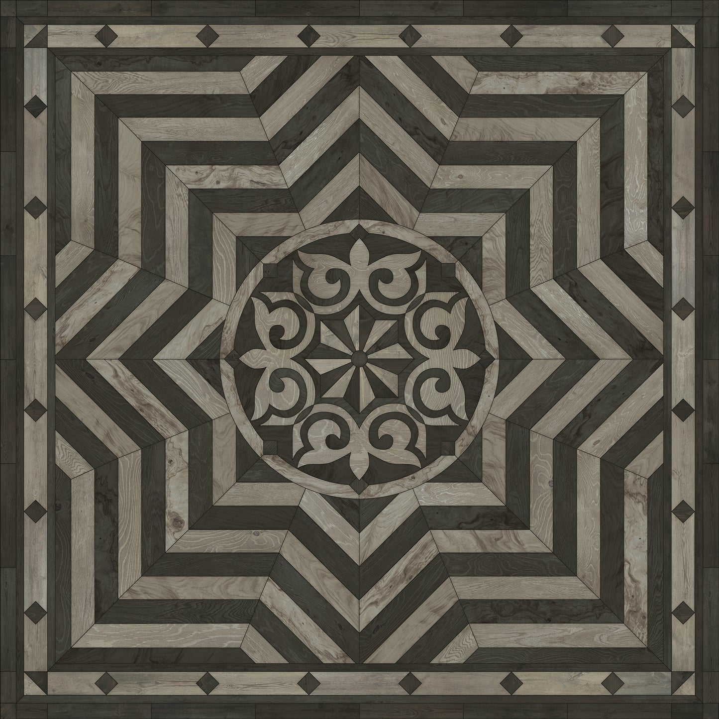 Artisanry - Caledonian - Expect a Masterpiece 120x120 Vintage Vinyl Floorcloth