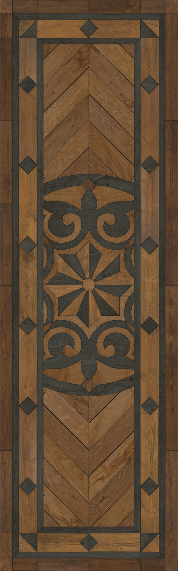 Artisanry - Caledonian - Eye of the Workman 36x115 Vintage Vinyl Floorcloth