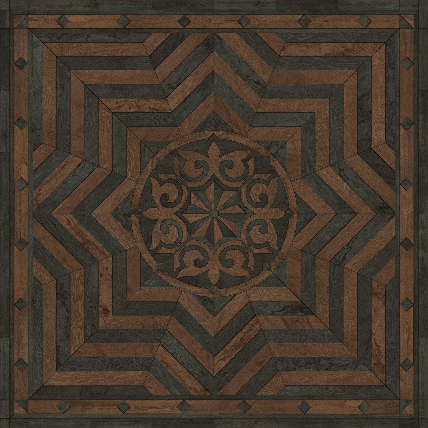 Artisanry - Caledonian - Foundation of Refinement 60x60 Vintage Vinyl Floorcloth