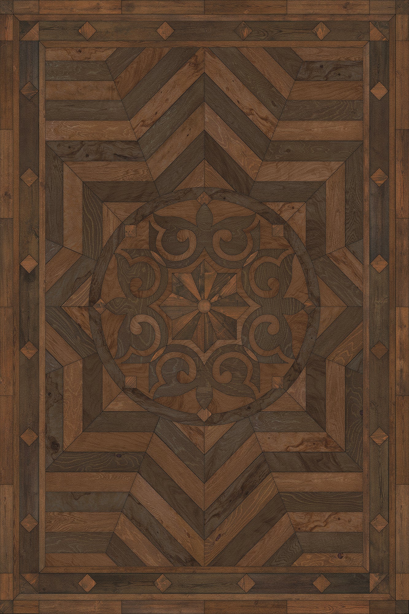 Artisanry - Caledonian - In all the Details 20x30 Vintage Vinyl Floorcloth