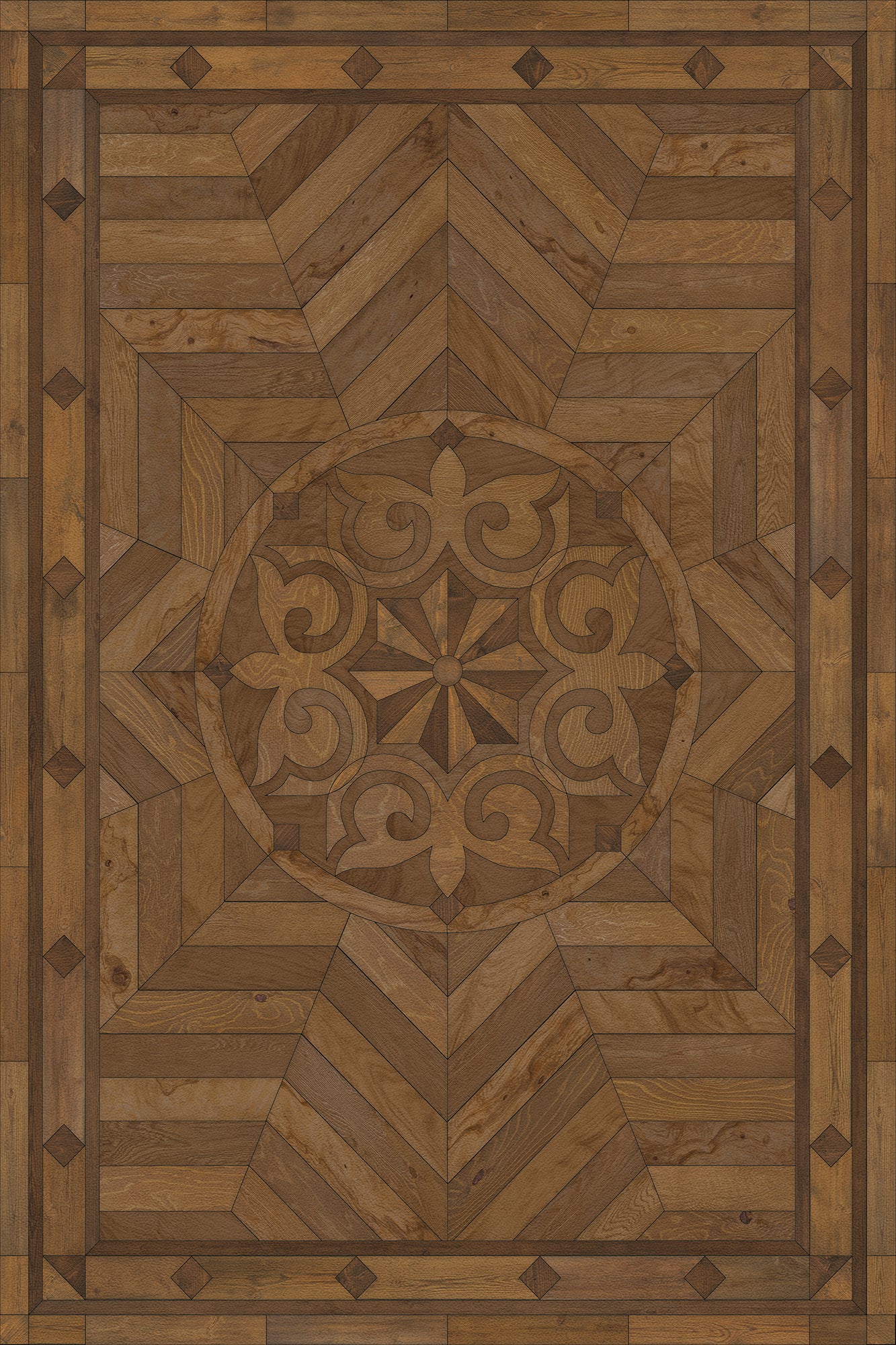Artisanry - Caledonian - Source of Delight 20x30 Vintage Vinyl Floorcloth