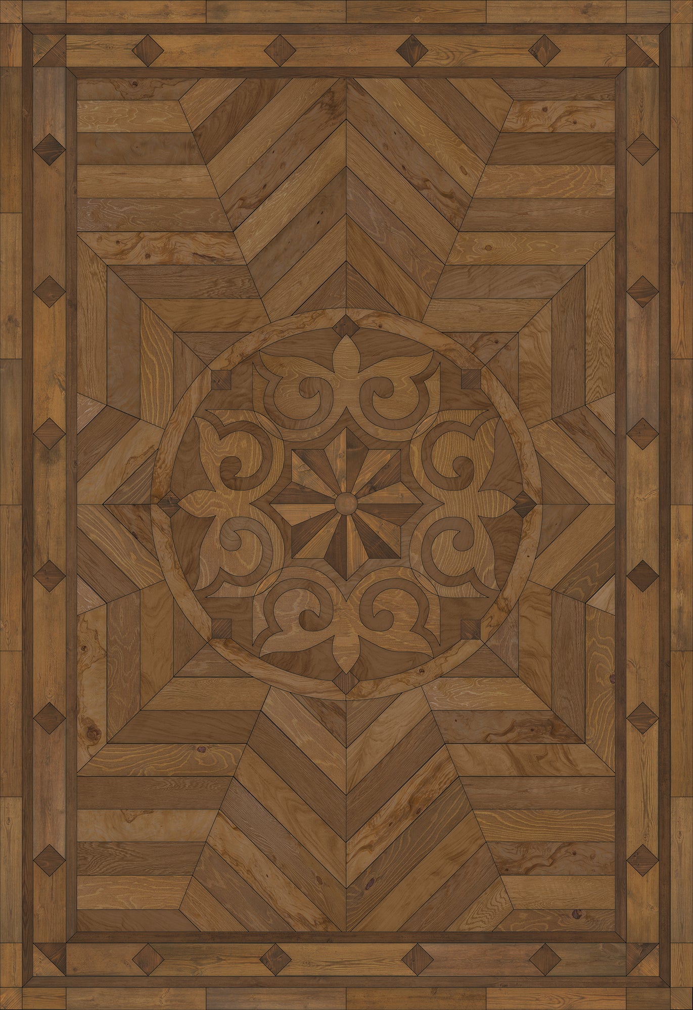 Artisanry - Caledonian - Source of Delight 120x175 Vintage Vinyl Floorcloth