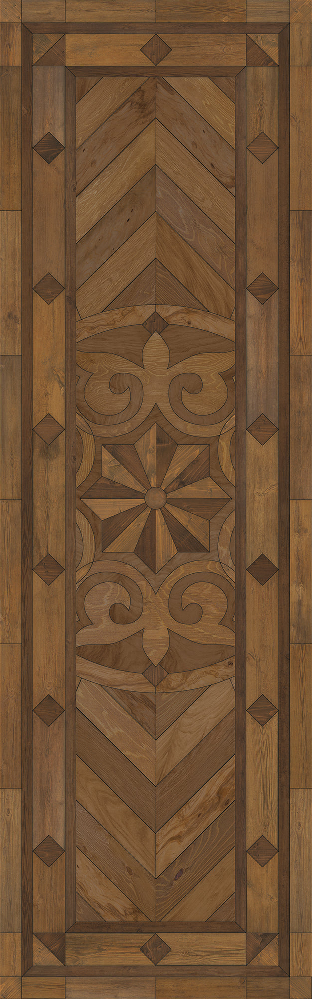 Artisanry - Caledonian - Source of Delight 36x115 Vintage Vinyl Floorcloth