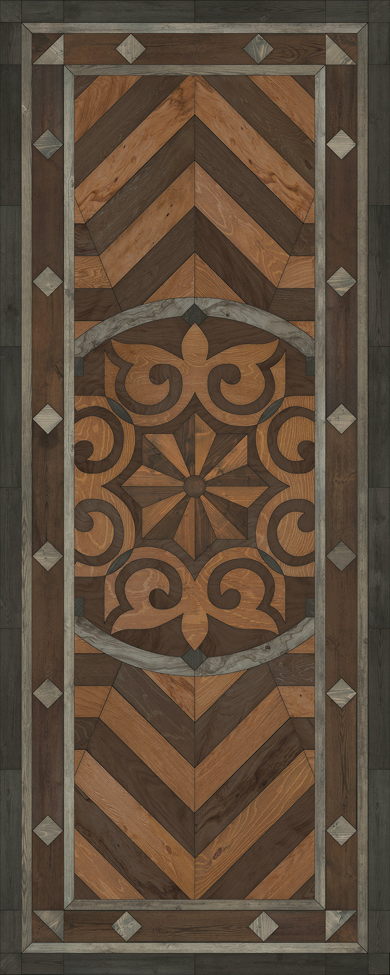 Artisanry - Caledonian - They Rise Behind Her Steps 36x90 Vinyl Floorcloth