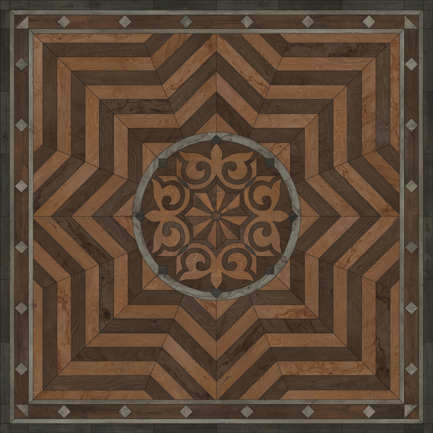 Artisanry - Caledonian - They Rise Behind Her Steps 60x60 Vinyl Floorcloth