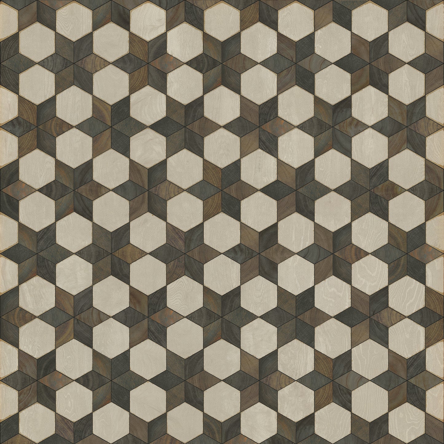 Artisanry - Illuminated - Battlestar 60x60 Vintage Vinyl Floorcloth