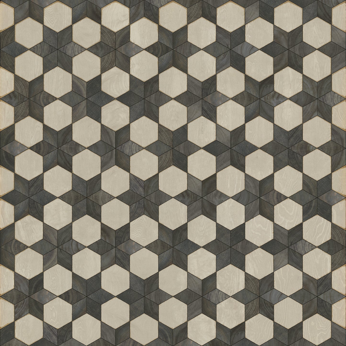Artisanry - Illuminated – Black Star 72x72 Vintage Vinyl Floorcloth