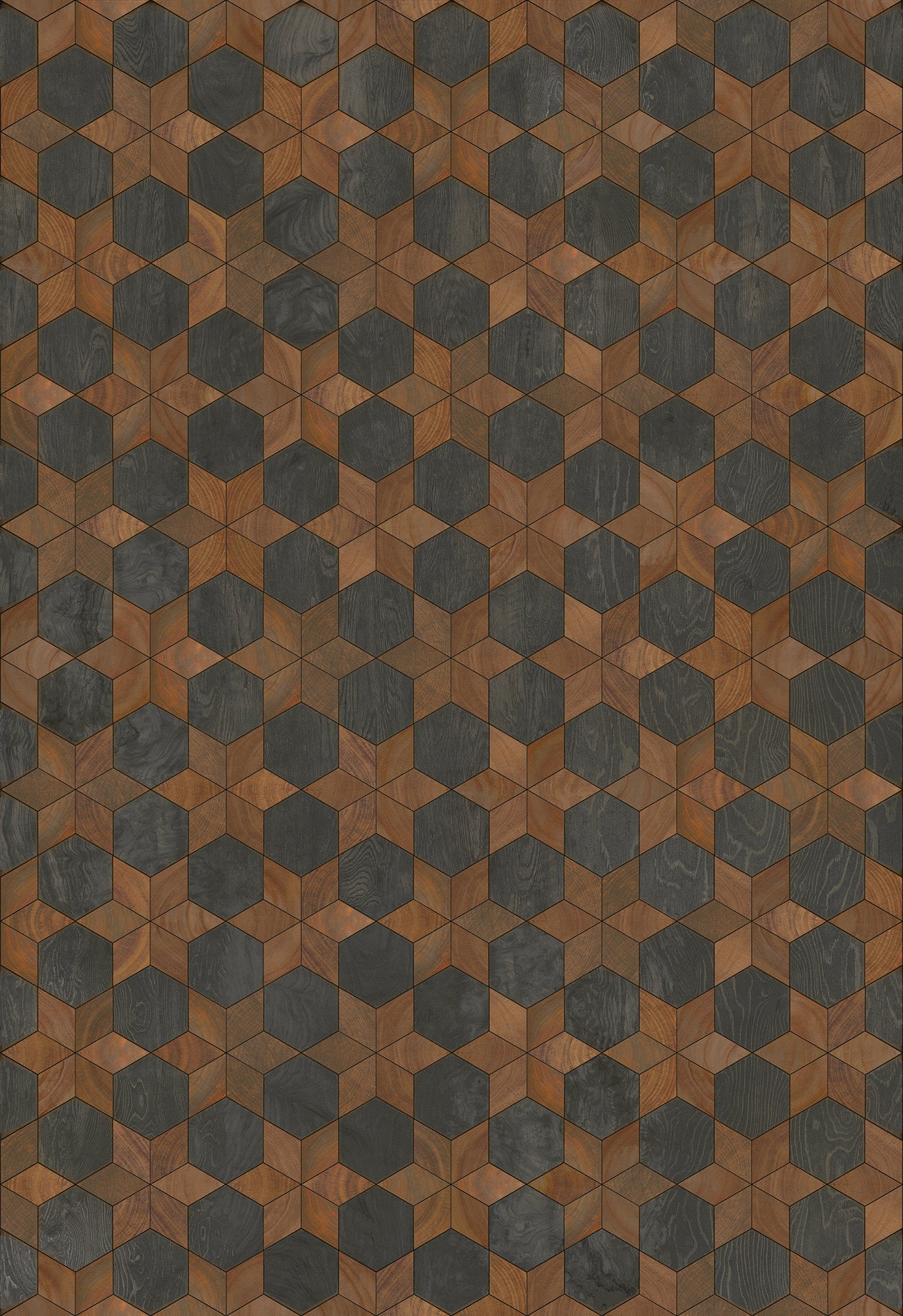 Artisanry - Illuminated - Dark Star 70x102 Vintage Vinyl Floorcloth