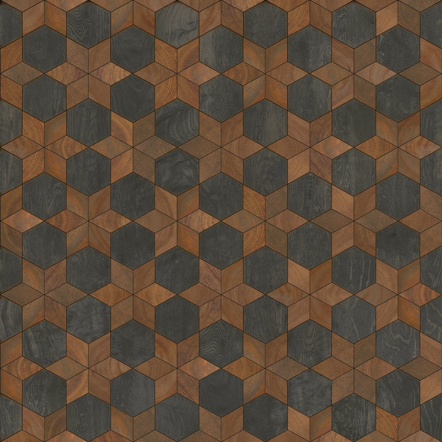 Artisanry - Illuminated - Dark Star 36x36 Vintage Vinyl Floorcloth