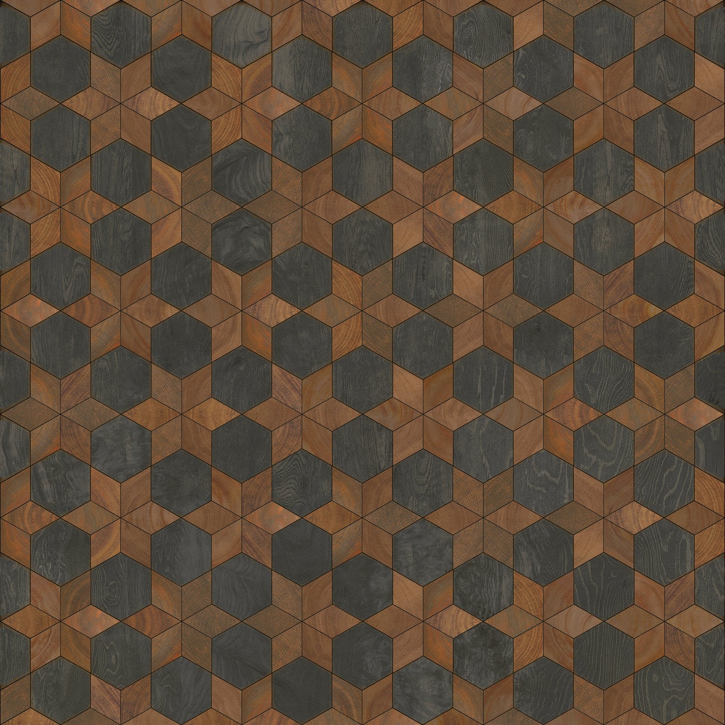 Artisanry - Illuminated - Dark Star 60x60 Vintage Vinyl Floorcloth