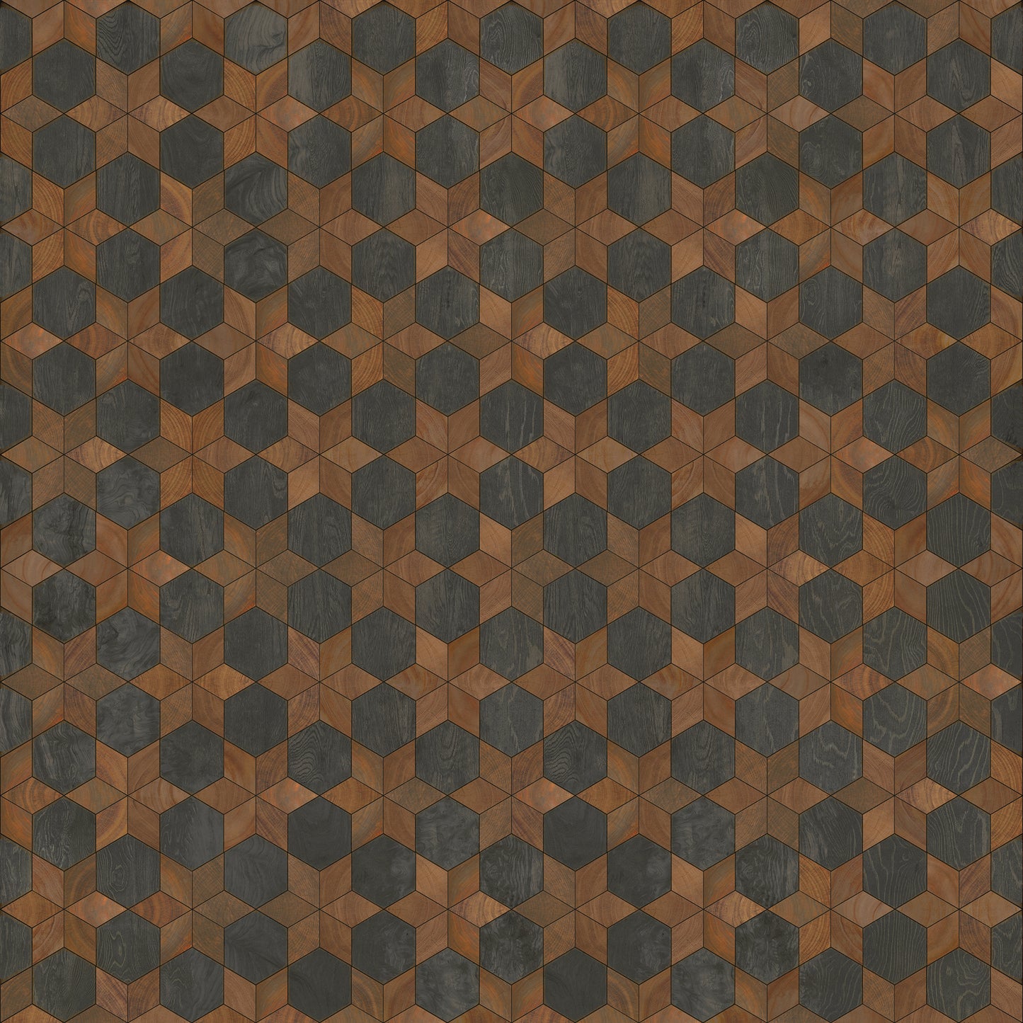 Artisanry - Illuminated - Dark Star 120x120 Vintage Vinyl Floorcloth