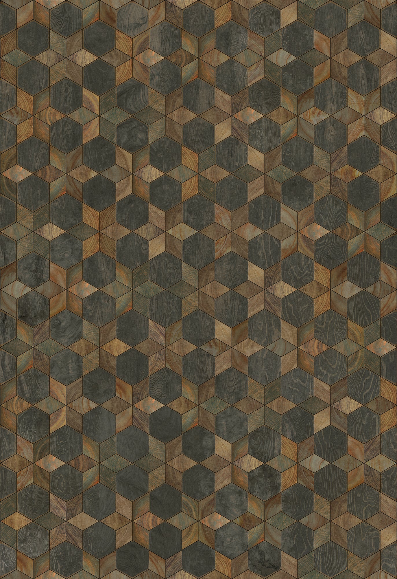 Artisanry - Illuminated - Shooting Star 70x102 Vintage Vinyl Floorcloth