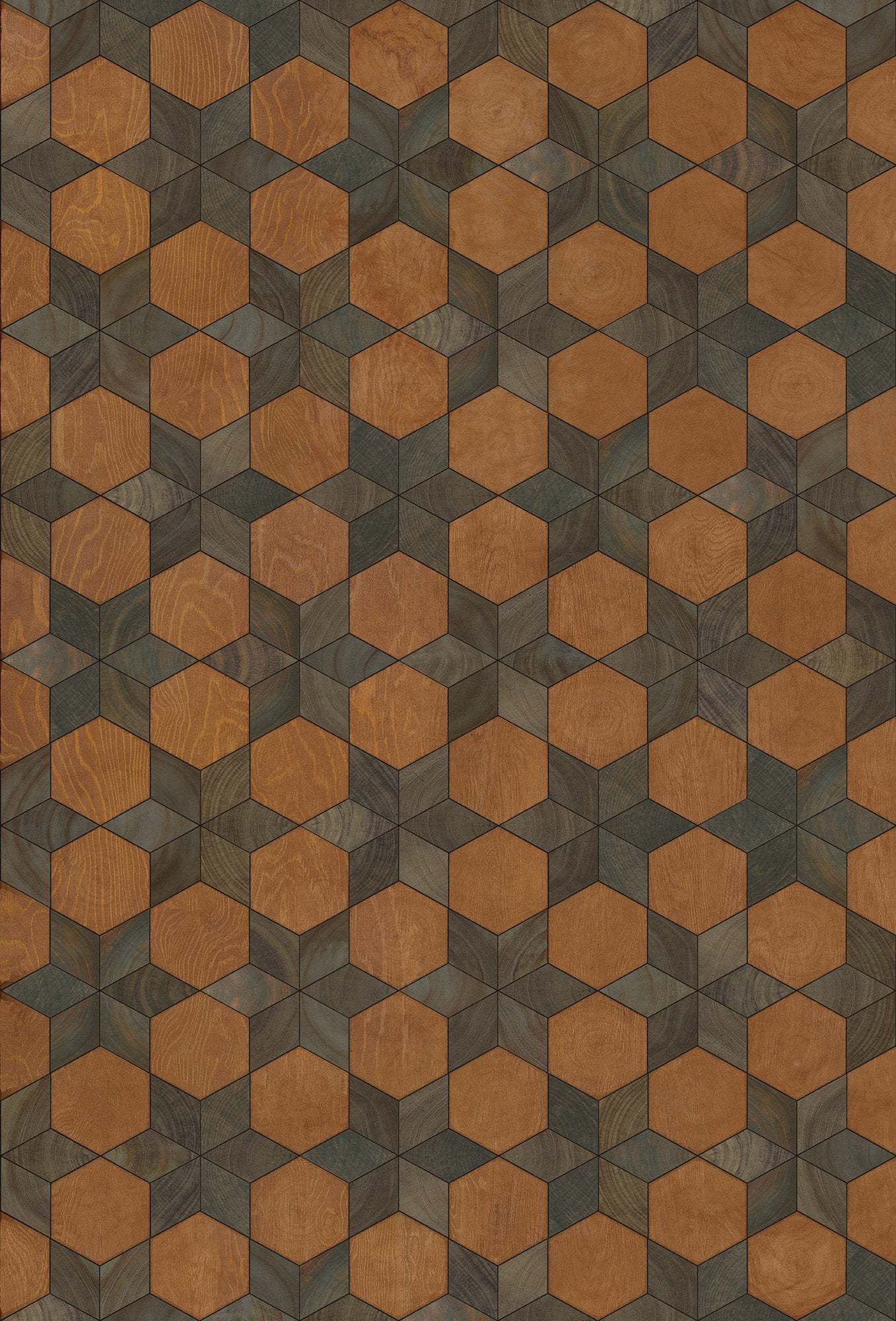 Artisanry - Illuminated - Star Chamber 38x56 Vintage Vinyl Floorcloth