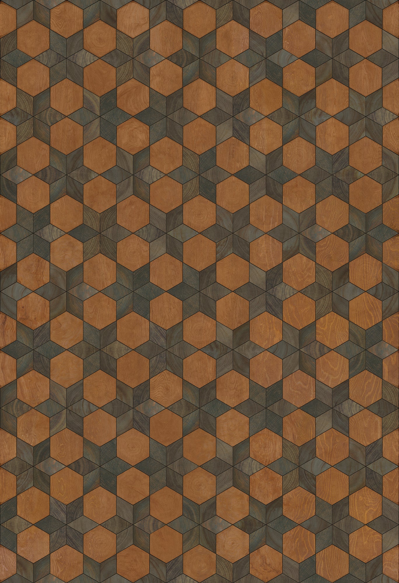 Artisanry - Illuminated - Star Chamber 52x76 Vintage Vinyl Floorcloth