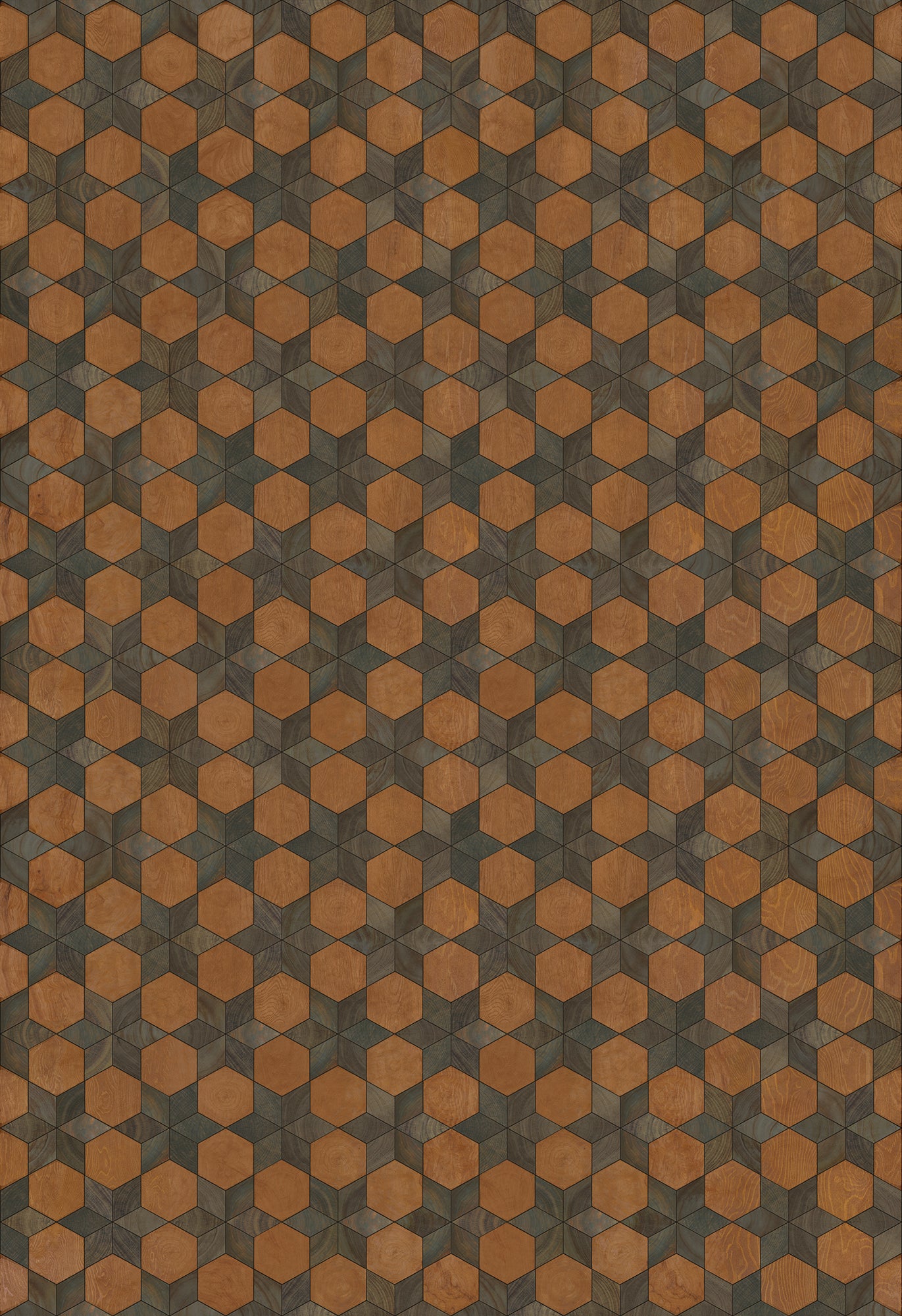 Artisanry - Illuminated - Star Chamber 120x175 Vintage Vinyl Floorcloth