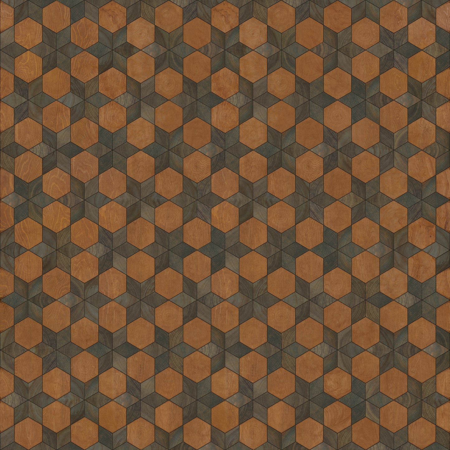 Artisanry - Illuminated - Star Chamber 120x120 Vintage Vinyl Floorcloth