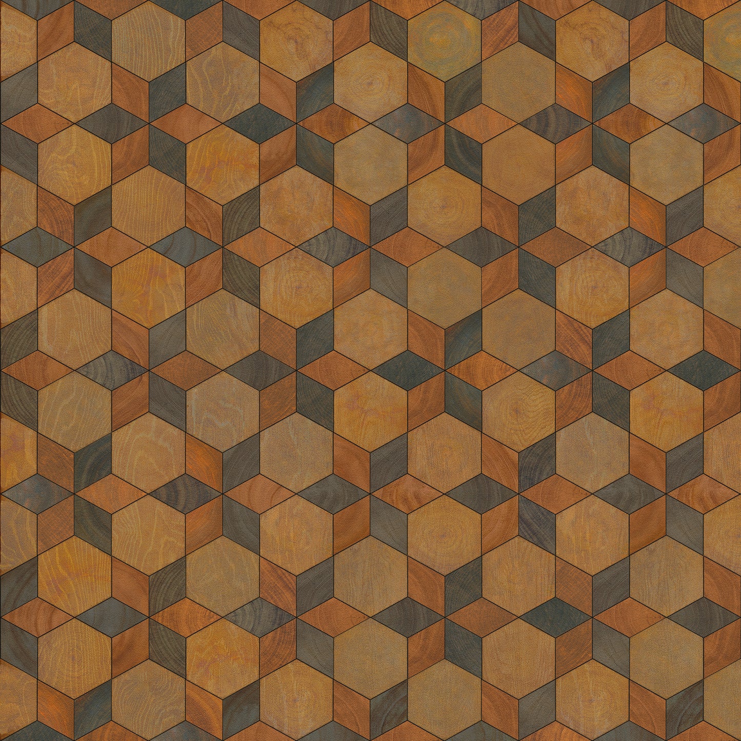 Artisanry - Illuminated - Starmaker 48x48 Vintage Vinyl Floorcloth