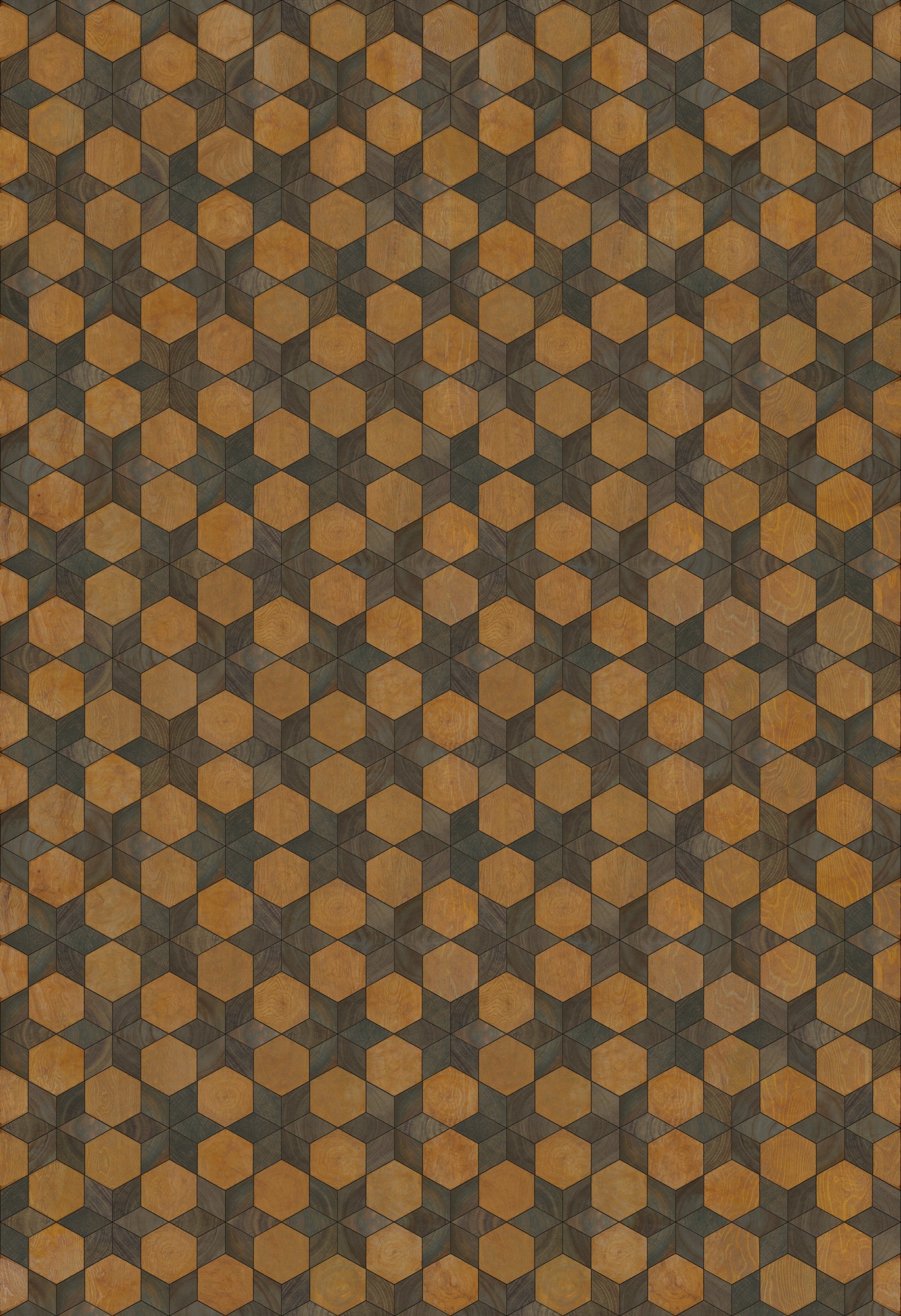 Artisanry - Illuminated - Swinging on a Star 120x175 Vintage Vinyl Floorcloth