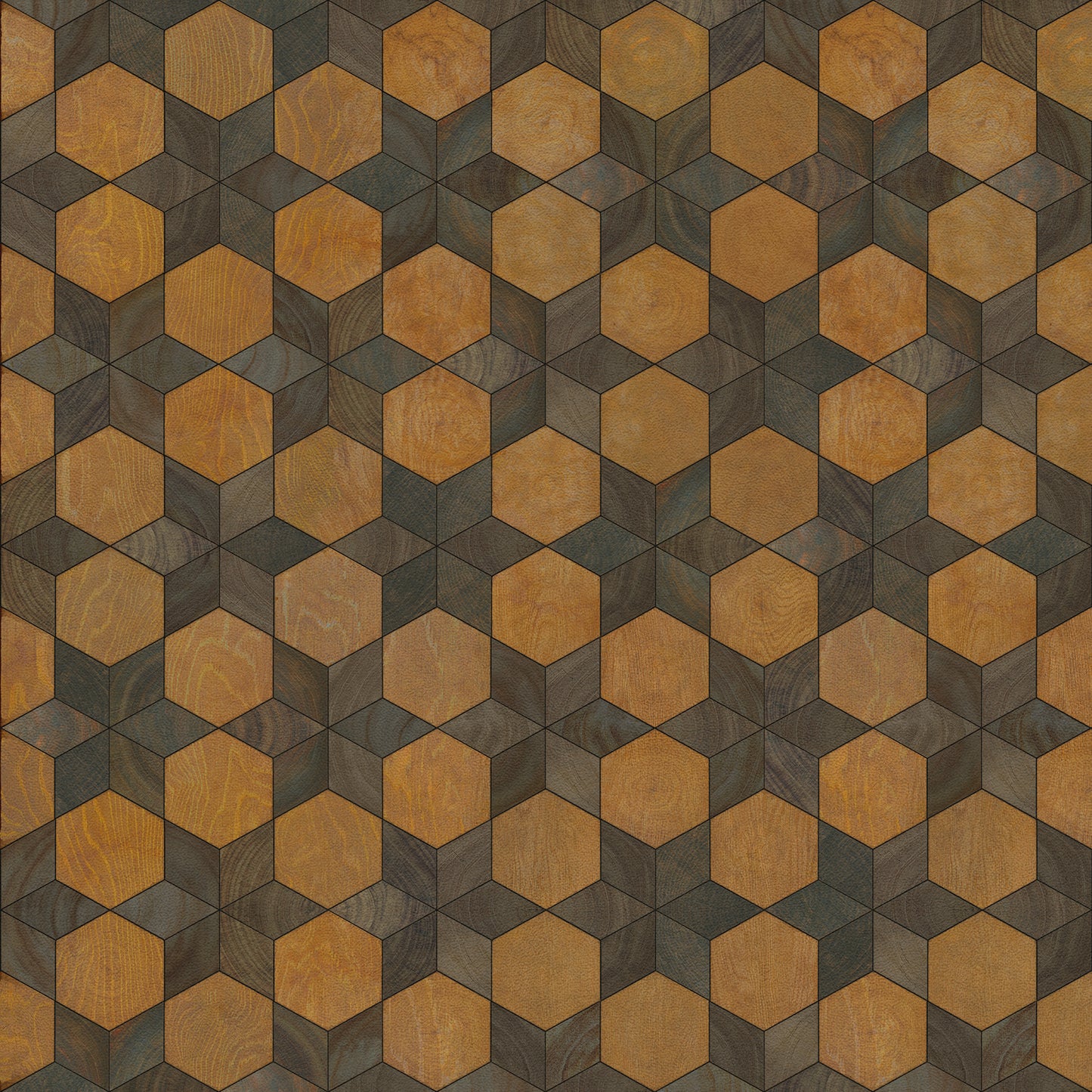 Artisanry - Illuminated - Swinging on a Star 36x36 Vintage Vinyl Floorcloth