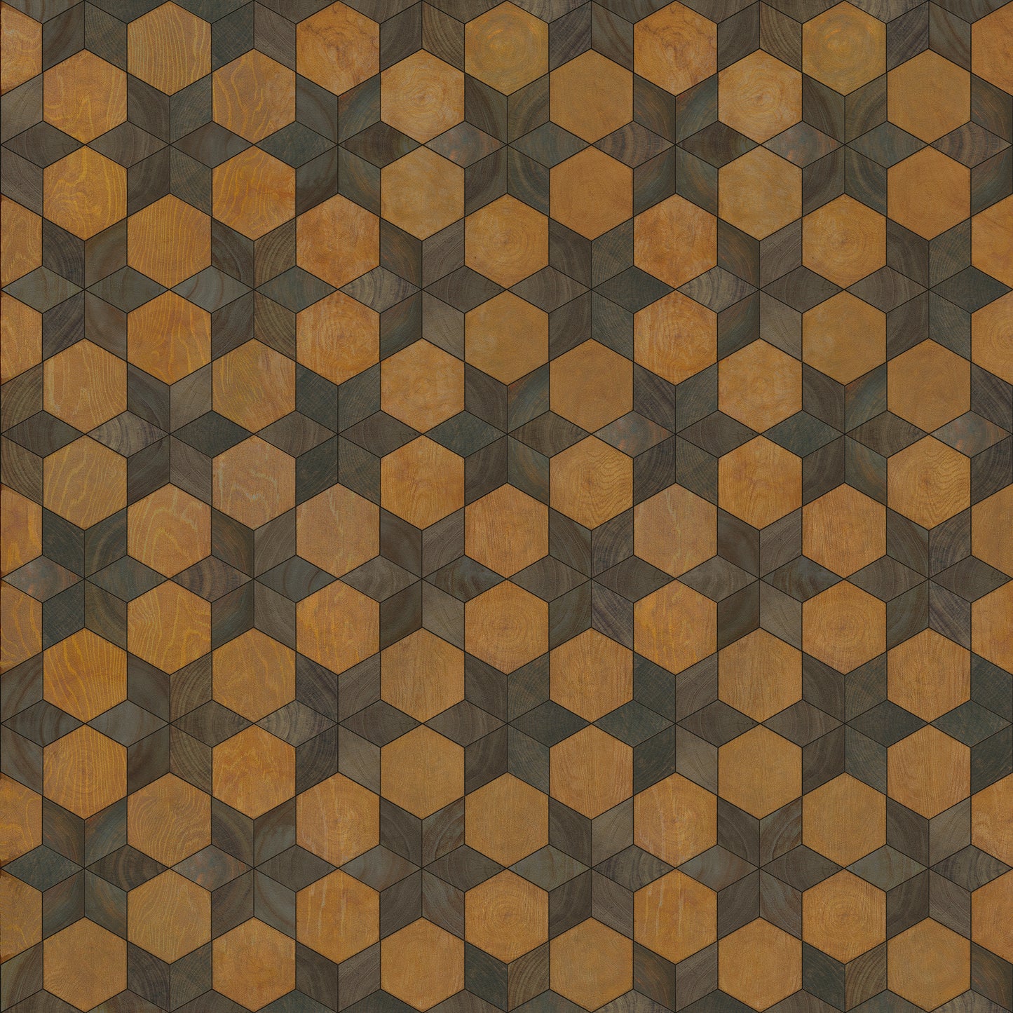 Artisanry - Illuminated - Swinging on a Star 72x72 Vintage Vinyl Floorcloth