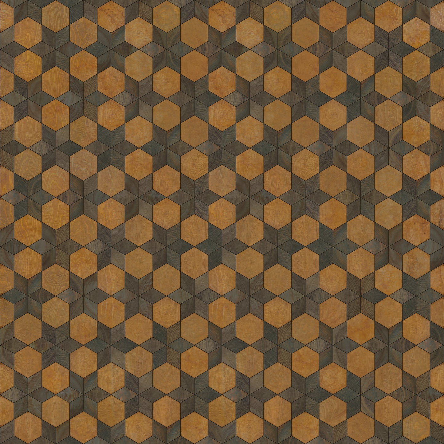 Artisanry - Illuminated - Swinging on a Star 120x120 Vintage Vinyl Floorcloth