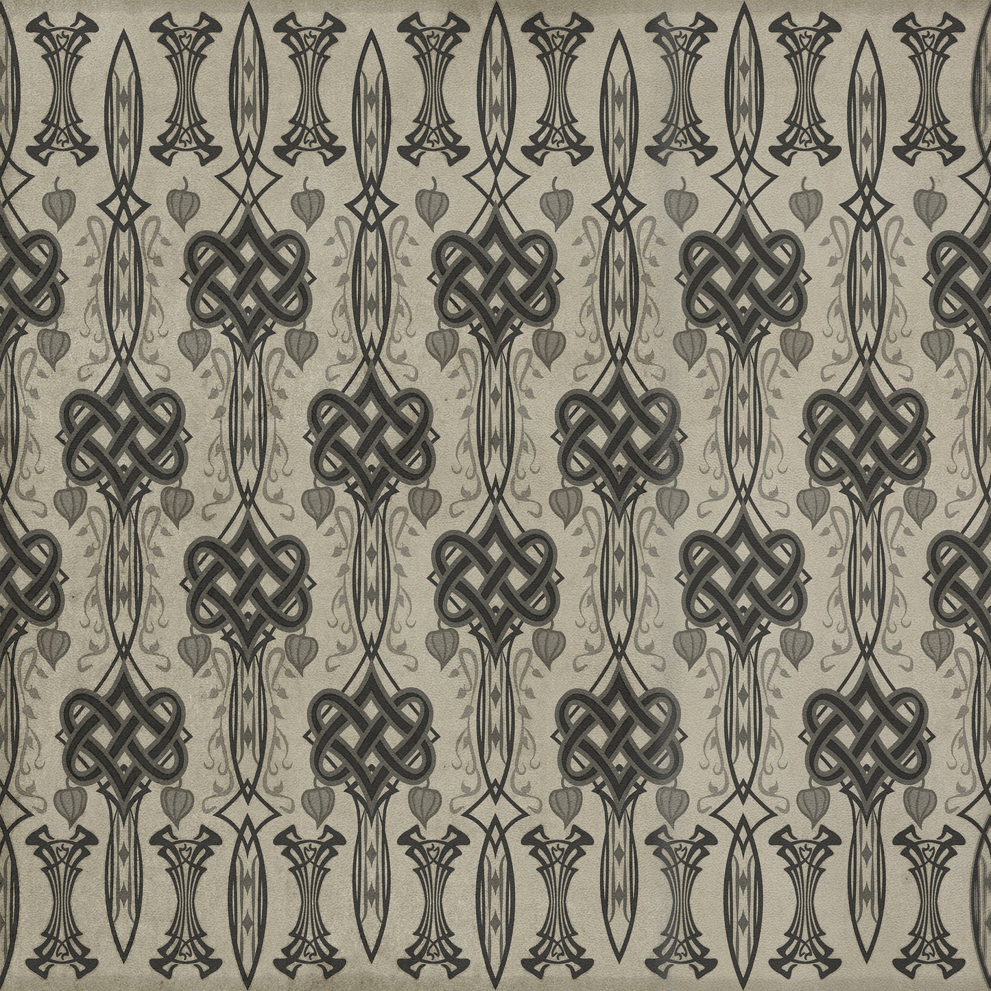 Artisanry - Lord Byron - And Thou Art Dead 36x36 Vintage Vinyl Floorcloth