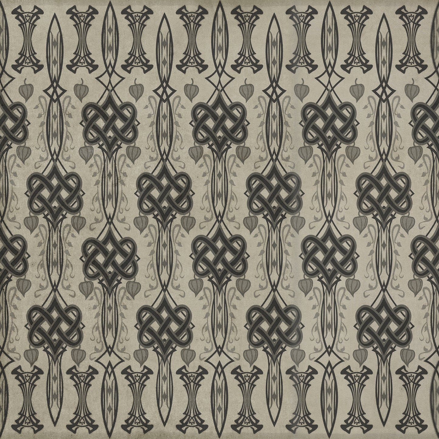 Artisanry - Lord Byron - And Thou Art Dead 48x48 Vintage Vinyl Floorcloth
