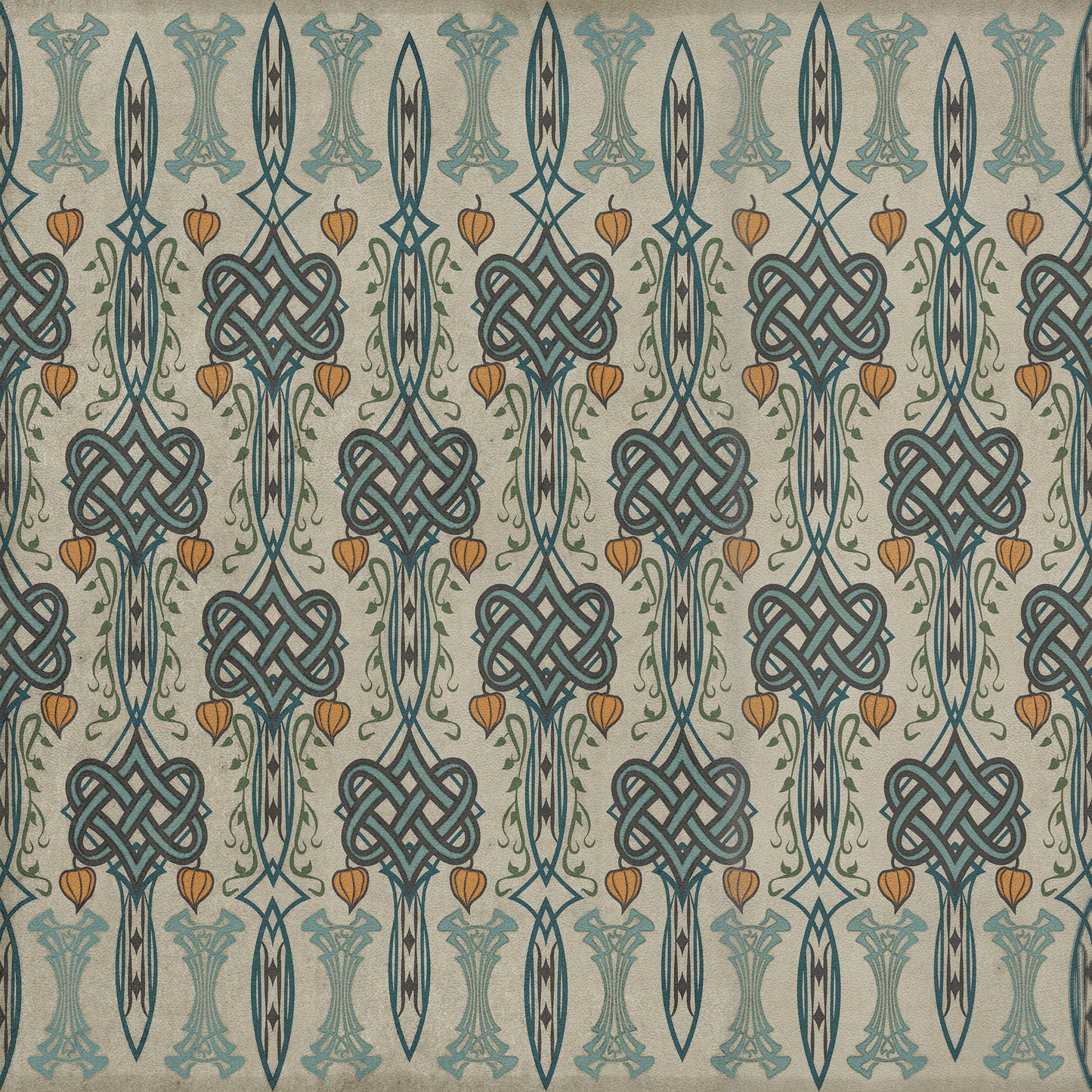 Artisanry - Lord Byron - I Speak Not 36x36 Vintage Vinyl Floorcloth