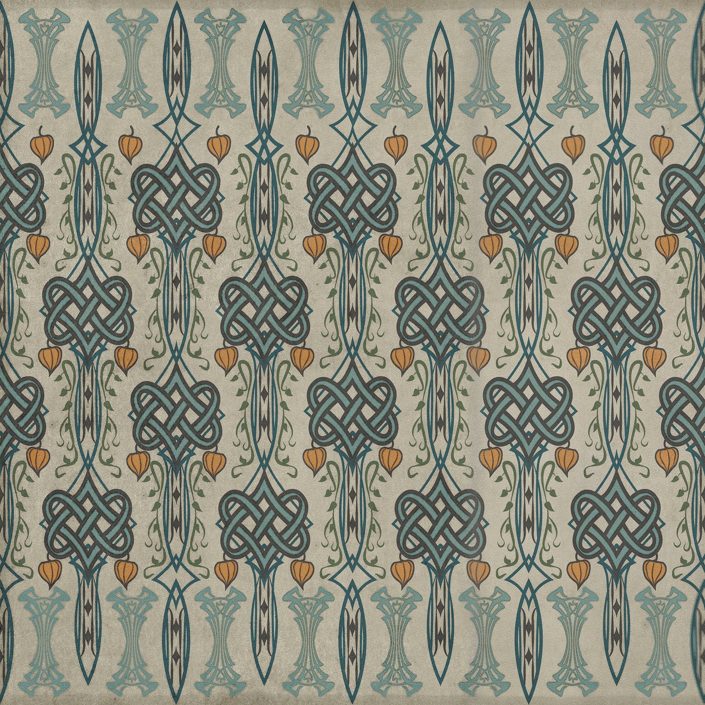 Artisanry - Lord Byron - I Speak Not 48x48 Vintage Vinyl Floorcloth