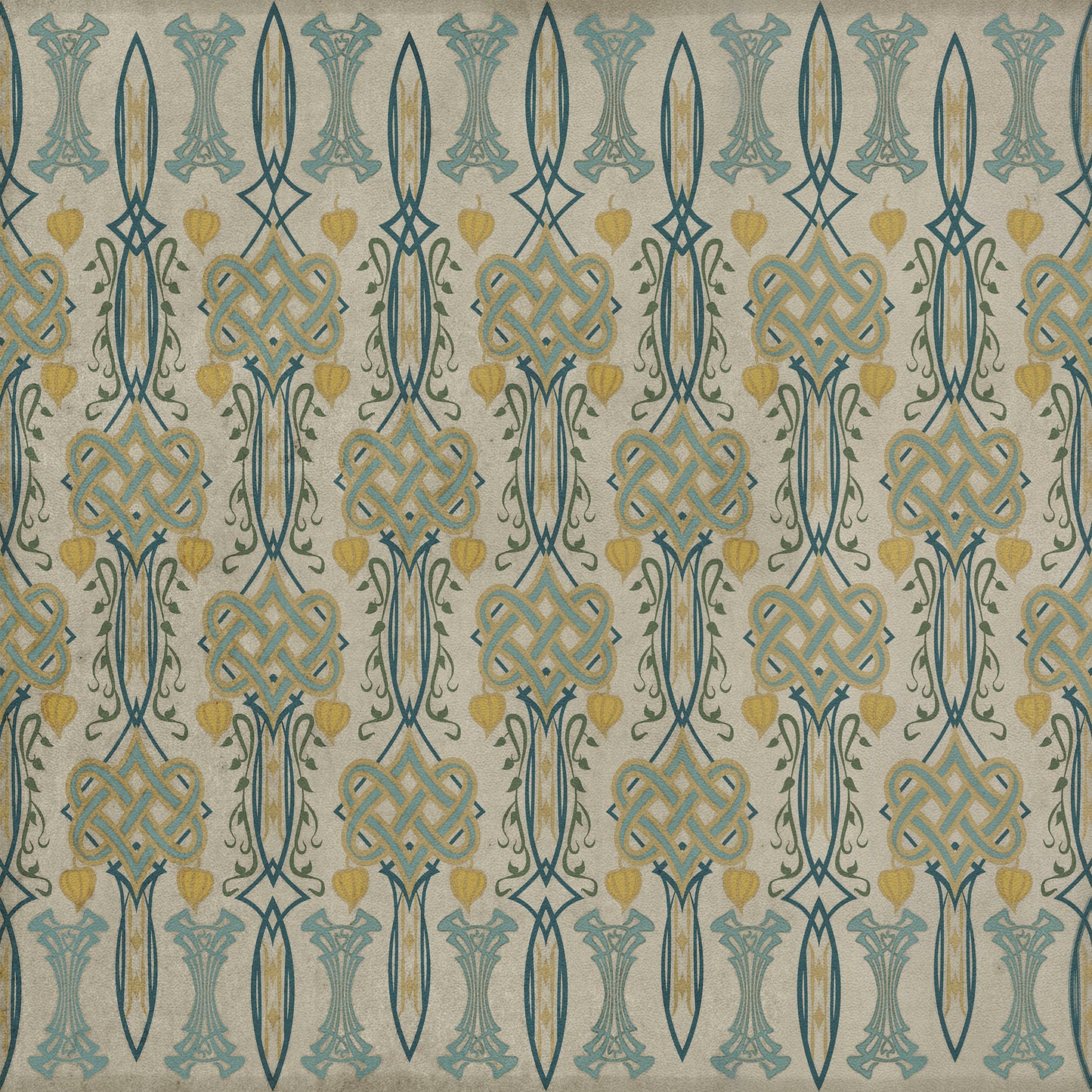 Artisanry - Lord Byron - Young and Fair 36x36 Vintage Vinyl Floorcloth