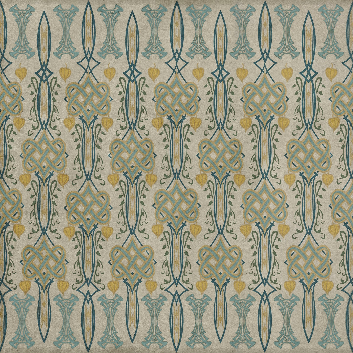 Artisanry - Lord Byron - Young and Fair 48x48 Vintage Vinyl Floorcloth