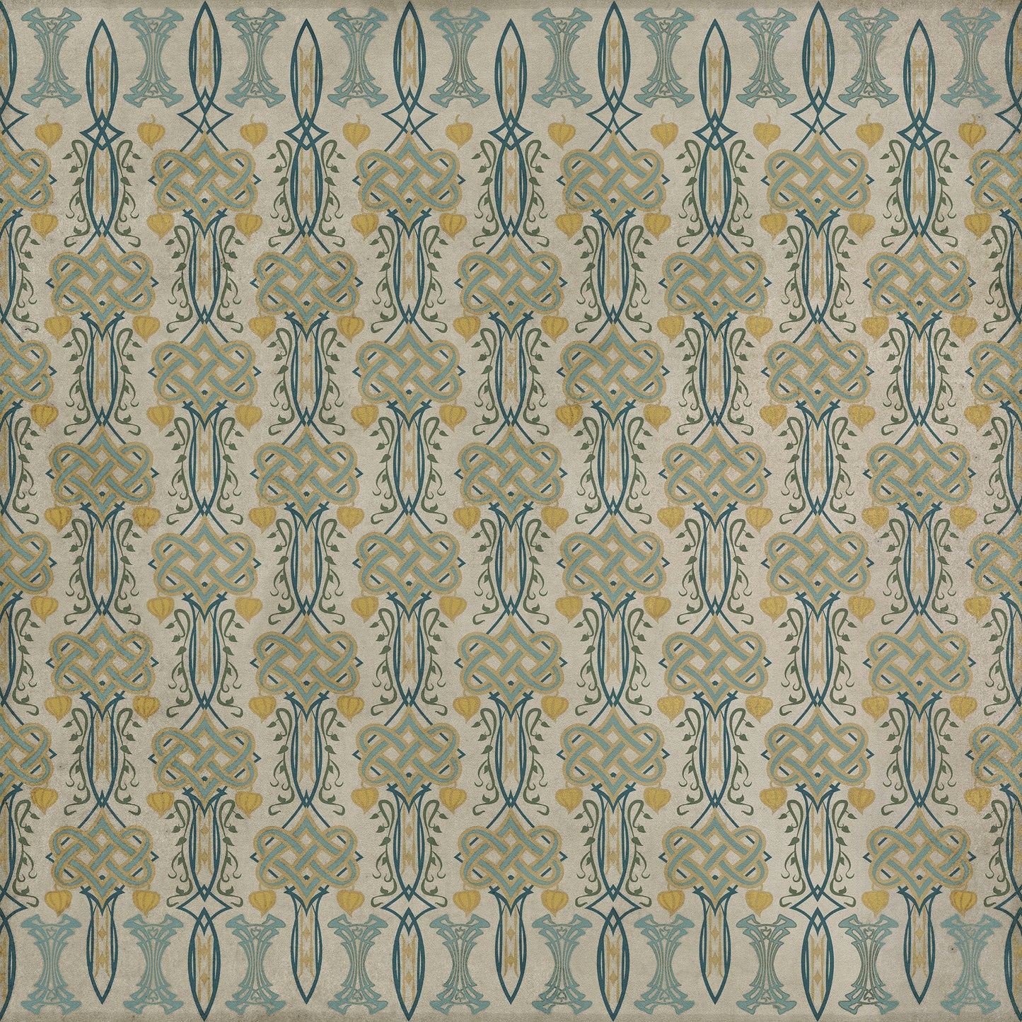 Artisanry - Lord Byron - Young and Fair 60x60 Vintage Vinyl Floorcloth