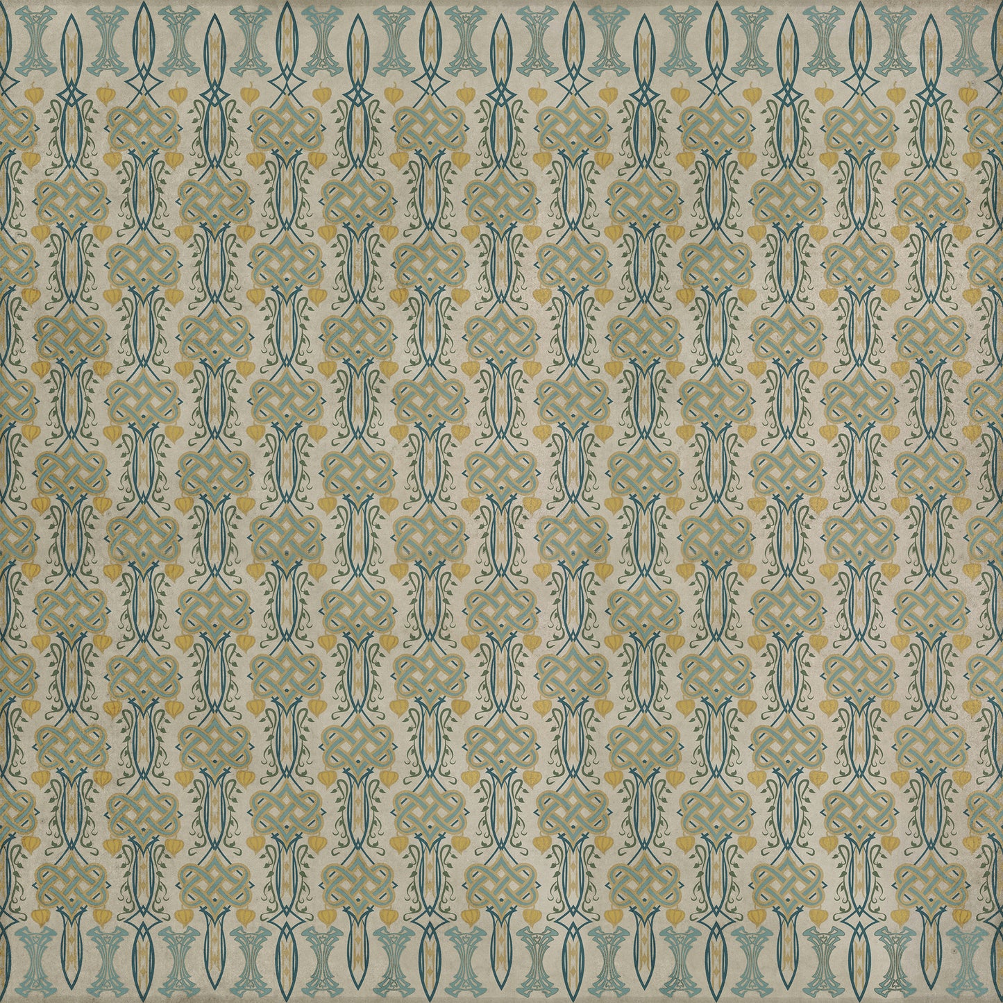 Artisanry - Lord Byron - Young and Fair 96x96 Vintage Vinyl Floorcloth