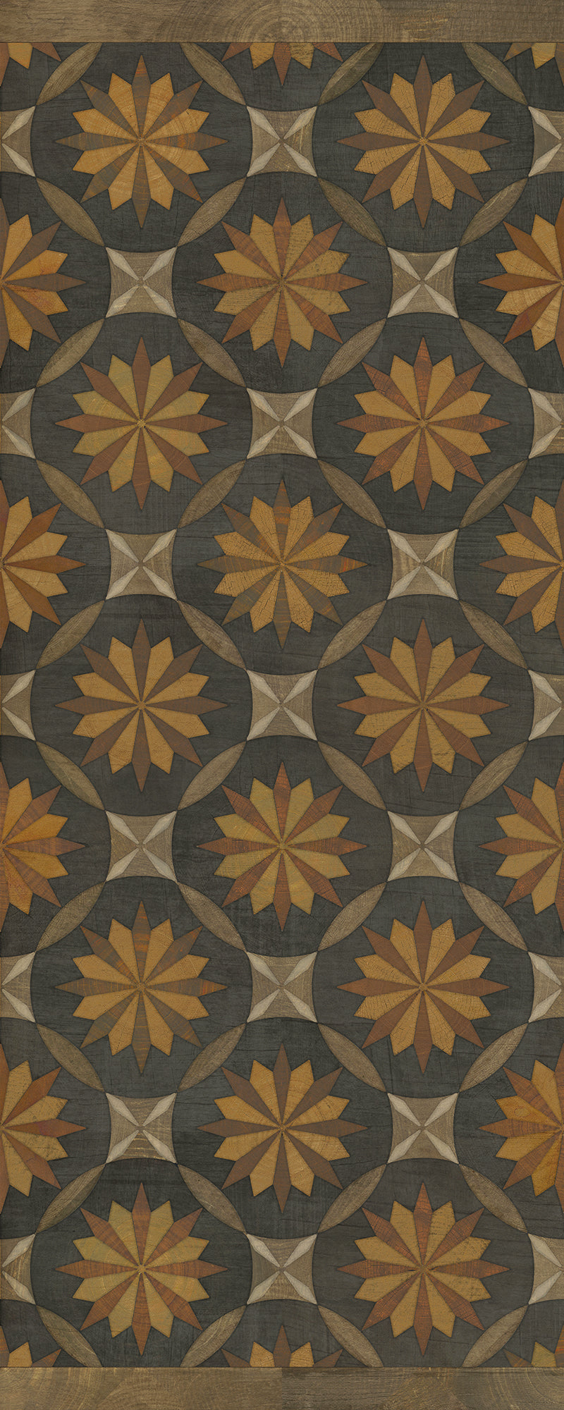 Artisanry - Roycrofter - As it Seems to Me 36x90 Vintage Vinyl Floorcloth