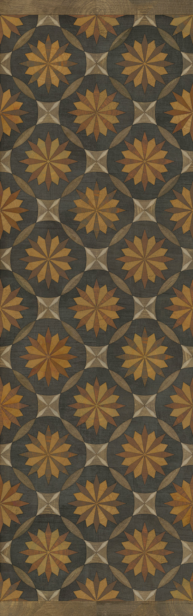 Artisanry - Roycrofter - As it Seems to Me 36x115 Vintage Vinyl Floorcloth