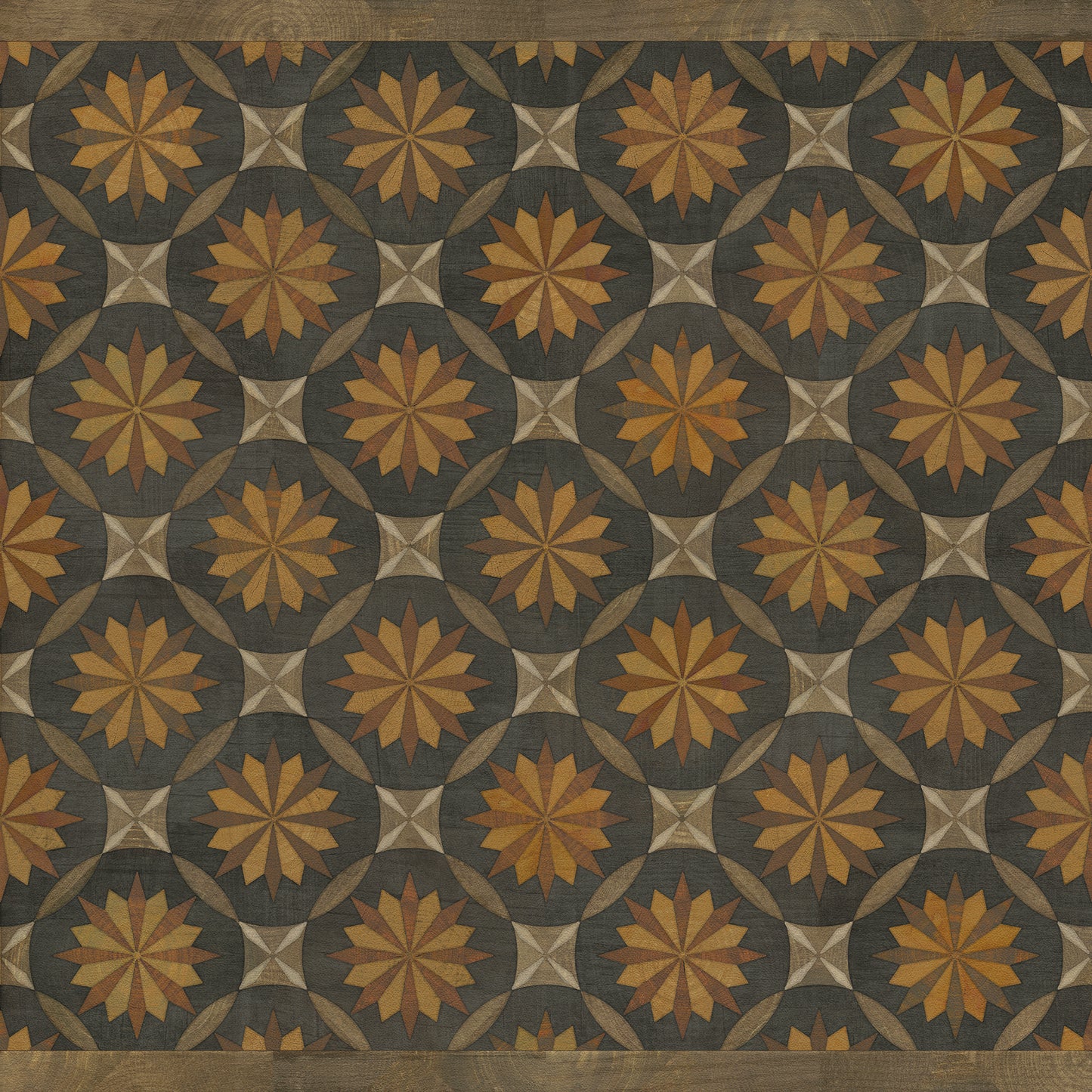 Artisanry - Roycrofter - As it Seems to Me 48x48 Vintage Vinyl Floorcloth
