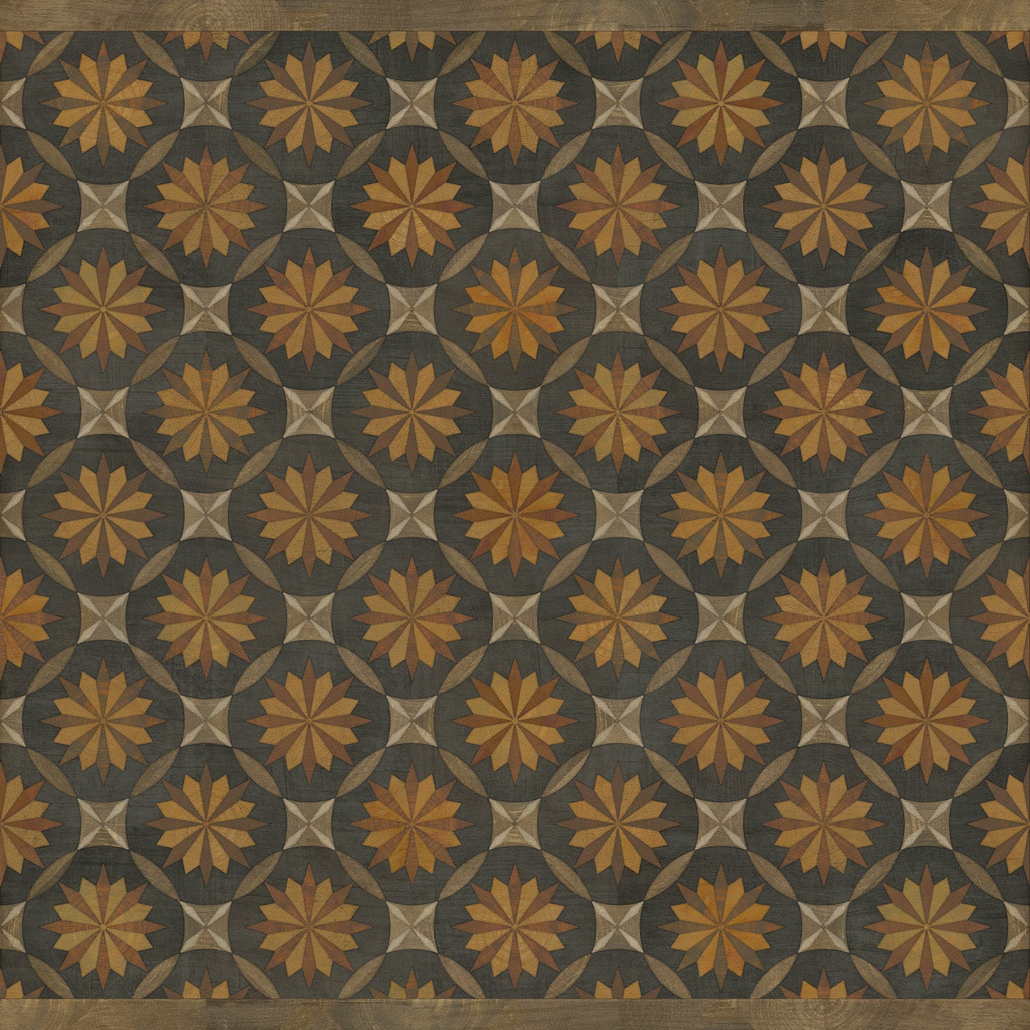 Artisanry - Roycrofter - As it Seems to Me 60x60 Vintage Vinyl Floorcloth
